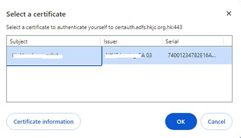 no valid client certificate found in the request